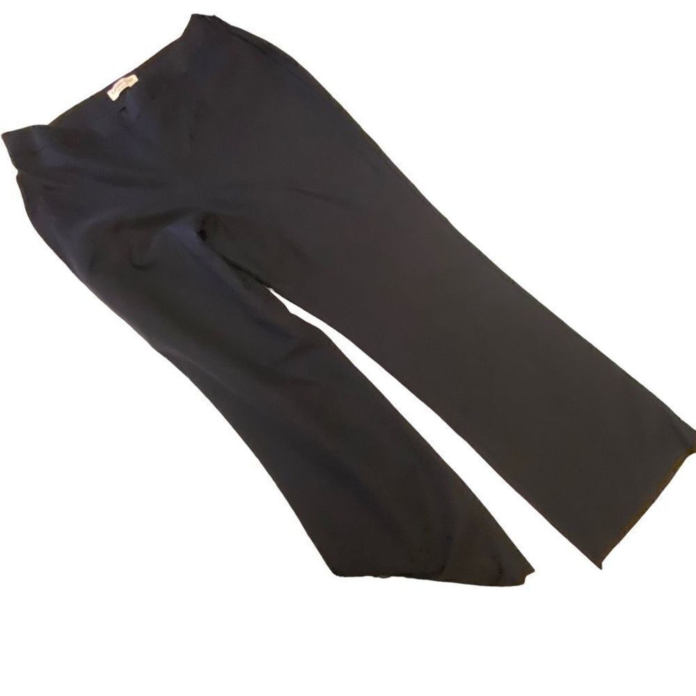 Coldwater Creek Natural Fit Flat Front Cotton Navy Pants Size‎ 12
